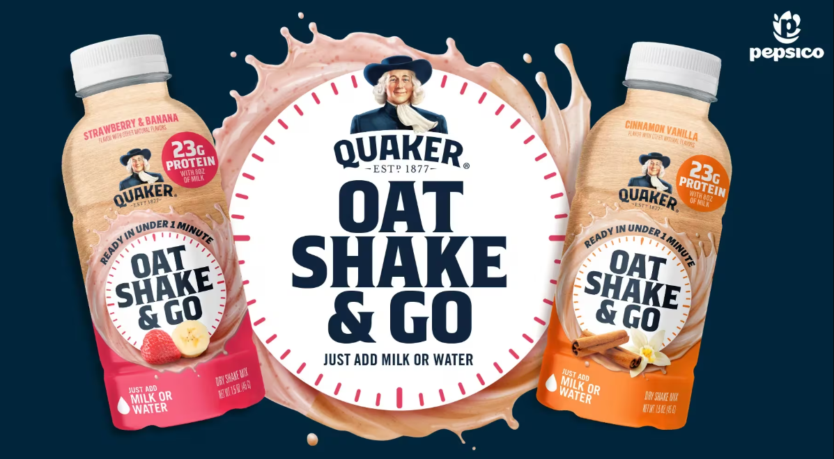 No Bowl. No Spoon. No Overnight Wait. Introducing Quaker Oat Shake & Go